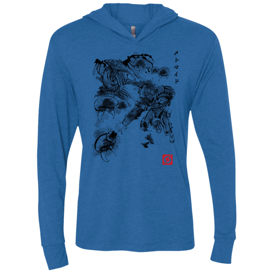 Attack of the space pirates Triblend Long Sleeve Hoodie Tee