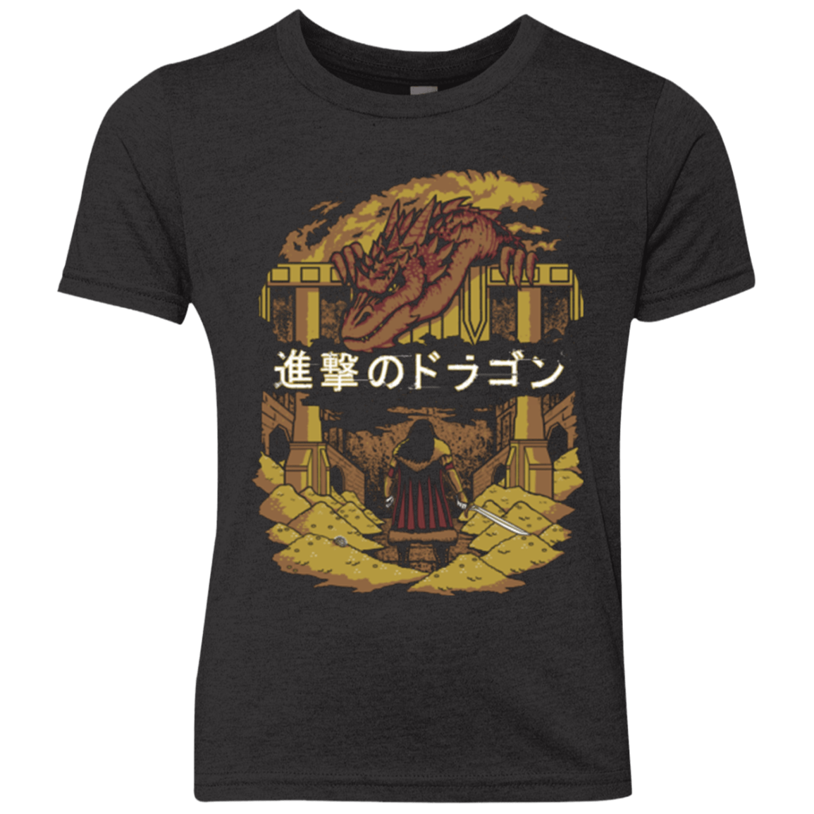 T-Shirts Vintage Black / YXS Attack on Dragon Youth Triblend T-Shirt
