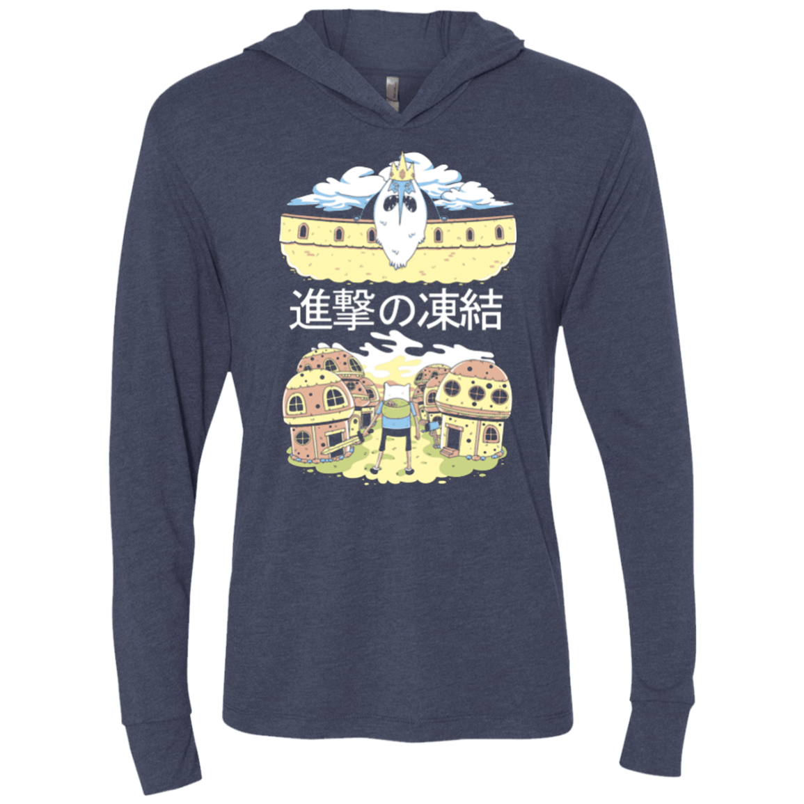 T-Shirts Vintage Navy / X-Small Attack on Freeze Triblend Long Sleeve Hoodie Tee