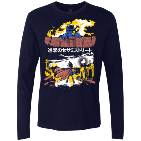 T-Shirts Midnight Navy / Small Attack on Sesame Street Men's Premium Long Sleeve