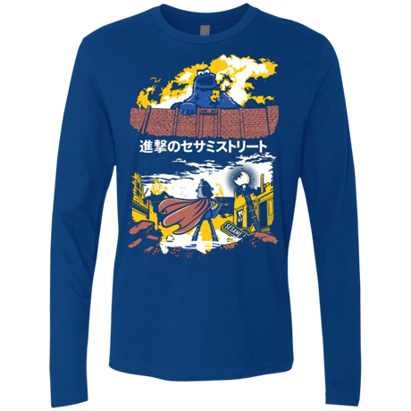 T-Shirts Royal / Small Attack on Sesame Street Men's Premium Long Sleeve