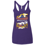 T-Shirts Purple / X-Small Attack on Sesame Street Women's Triblend Racerback Tank