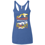 T-Shirts Vintage Royal / X-Small Attack on Sesame Street Women's Triblend Racerback Tank