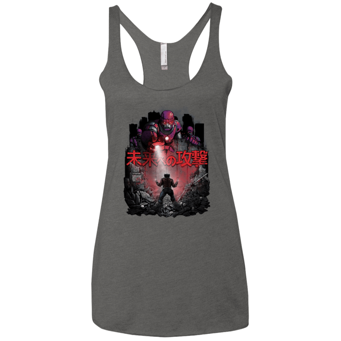 T-Shirts Premium Heather / X-Small Attack On The Future Women's Triblend Racerback Tank