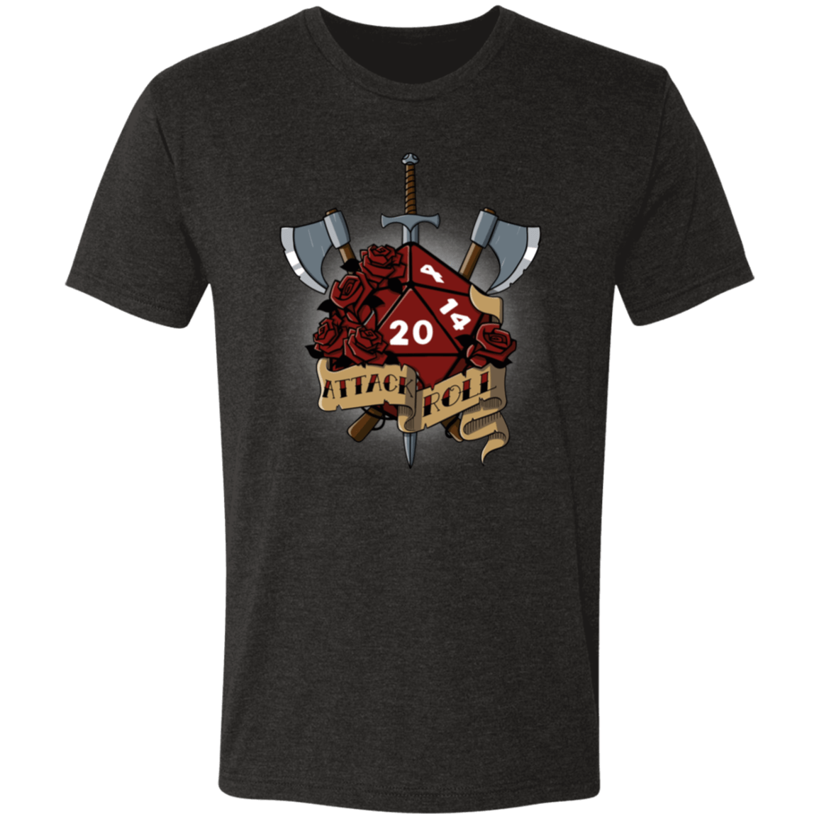 T-Shirts Vintage Black / S Attack Roll Men's Triblend T-Shirt