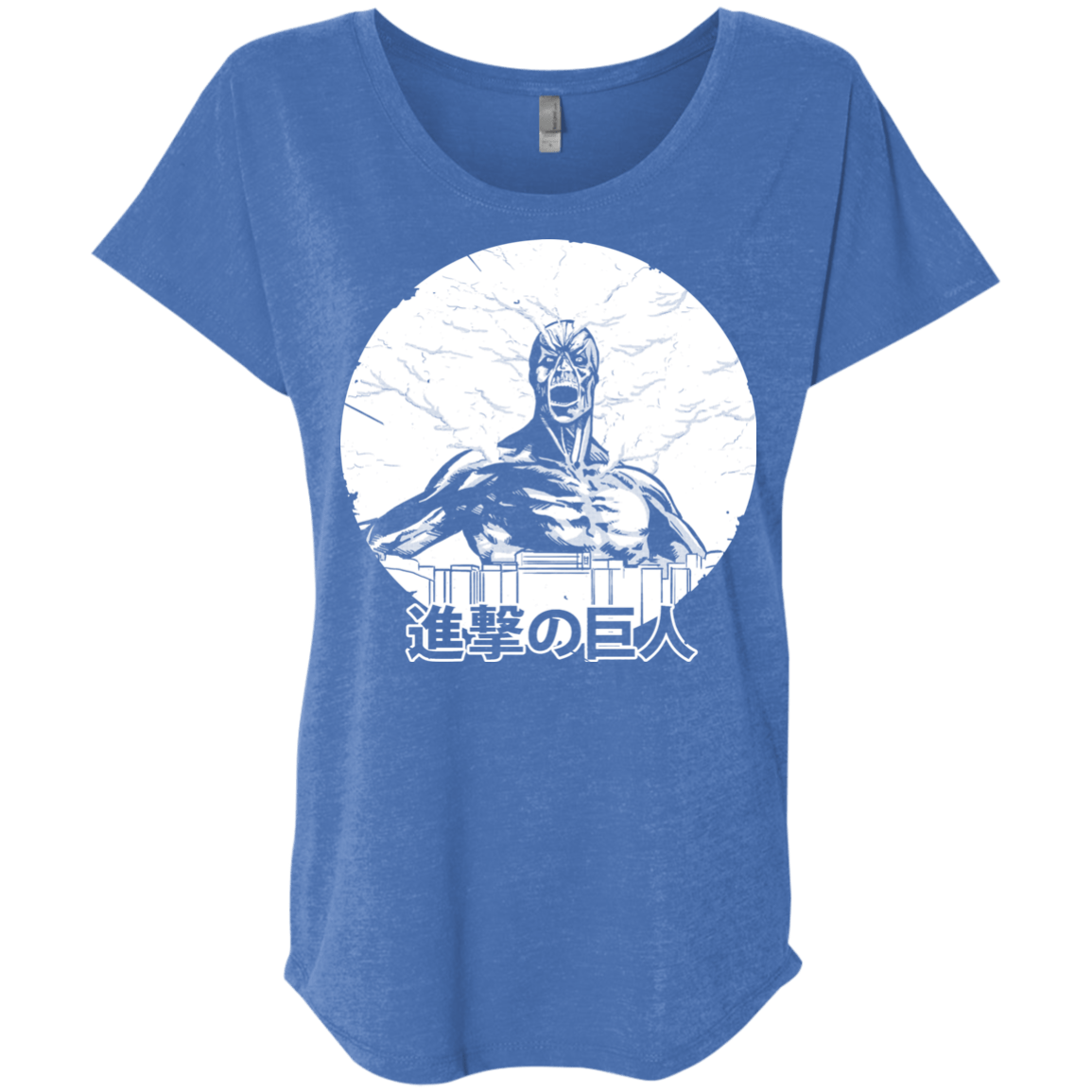 T-Shirts Vintage Royal / X-Small Attack Triblend Dolman Sleeve