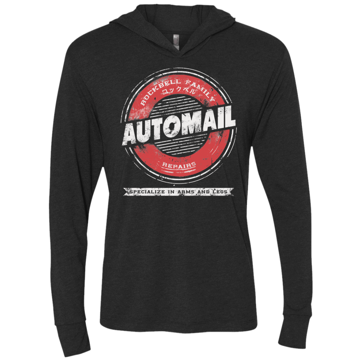 T-Shirts Vintage Black / X-Small Automail Triblend Long Sleeve Hoodie Tee