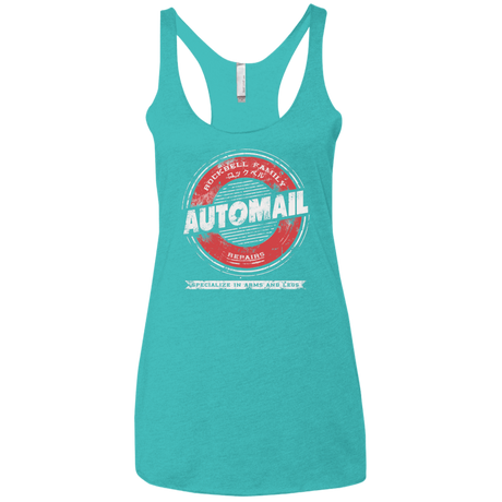 T-Shirts Tahiti Blue / X-Small Automail Women's Triblend Racerback Tank