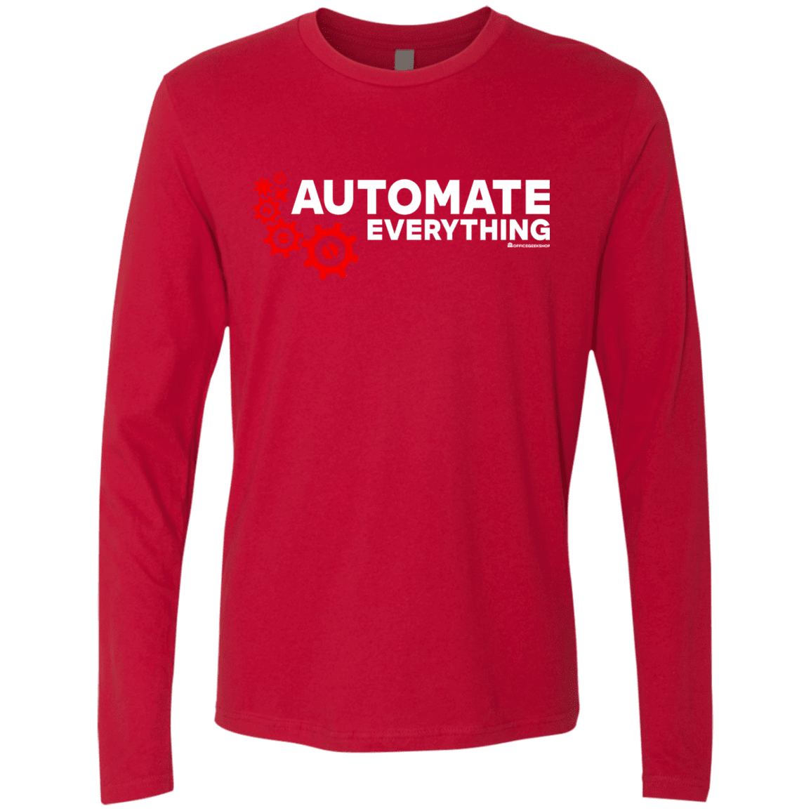 T-Shirts Red / Small Automate Everything Men's Premium Long Sleeve