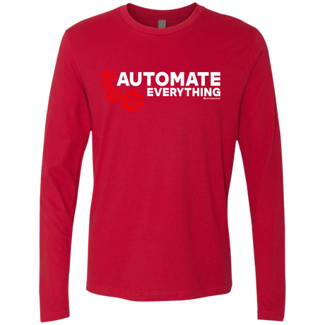 T-Shirts Red / Small Automate Everything Men's Premium Long Sleeve