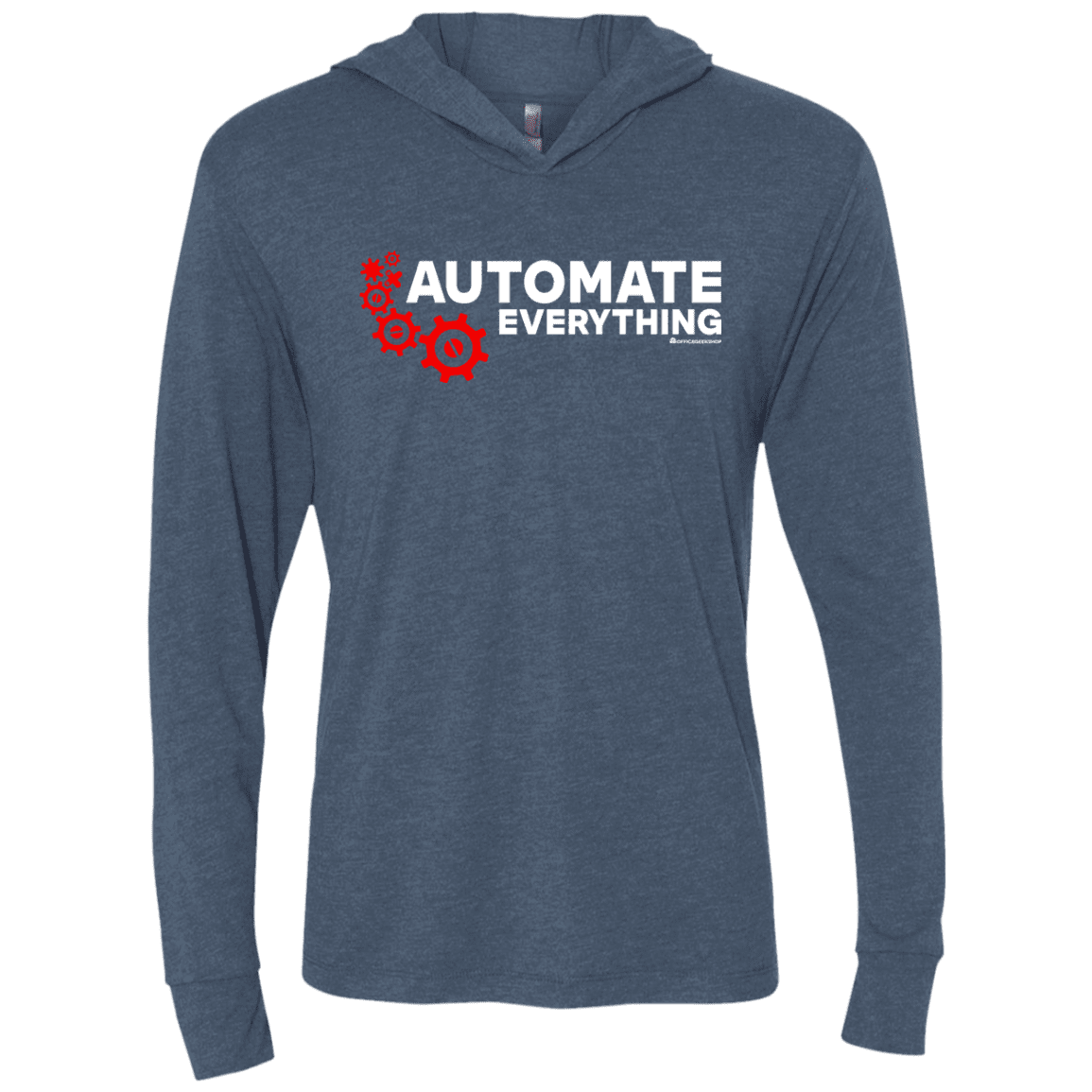 T-Shirts Indigo / X-Small Automate Everything Triblend Long Sleeve Hoodie Tee