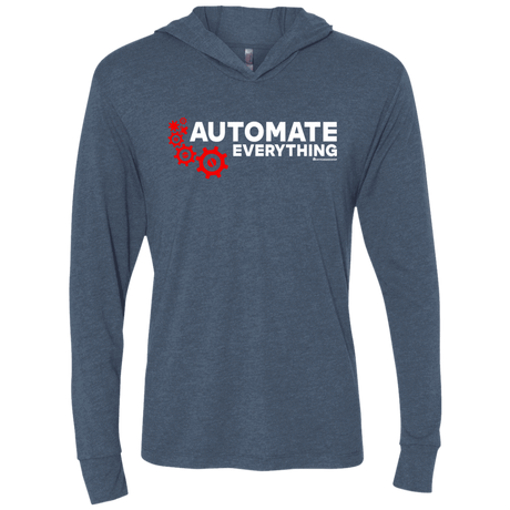 T-Shirts Indigo / X-Small Automate Everything Triblend Long Sleeve Hoodie Tee