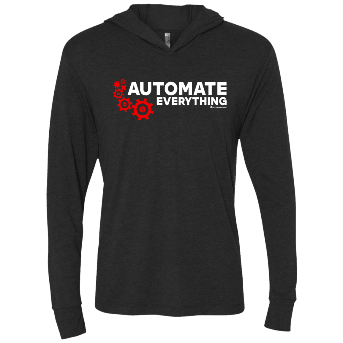 T-Shirts Vintage Black / X-Small Automate Everything Triblend Long Sleeve Hoodie Tee