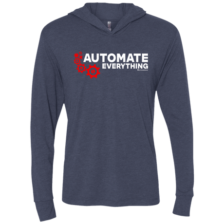 T-Shirts Vintage Navy / X-Small Automate Everything Triblend Long Sleeve Hoodie Tee