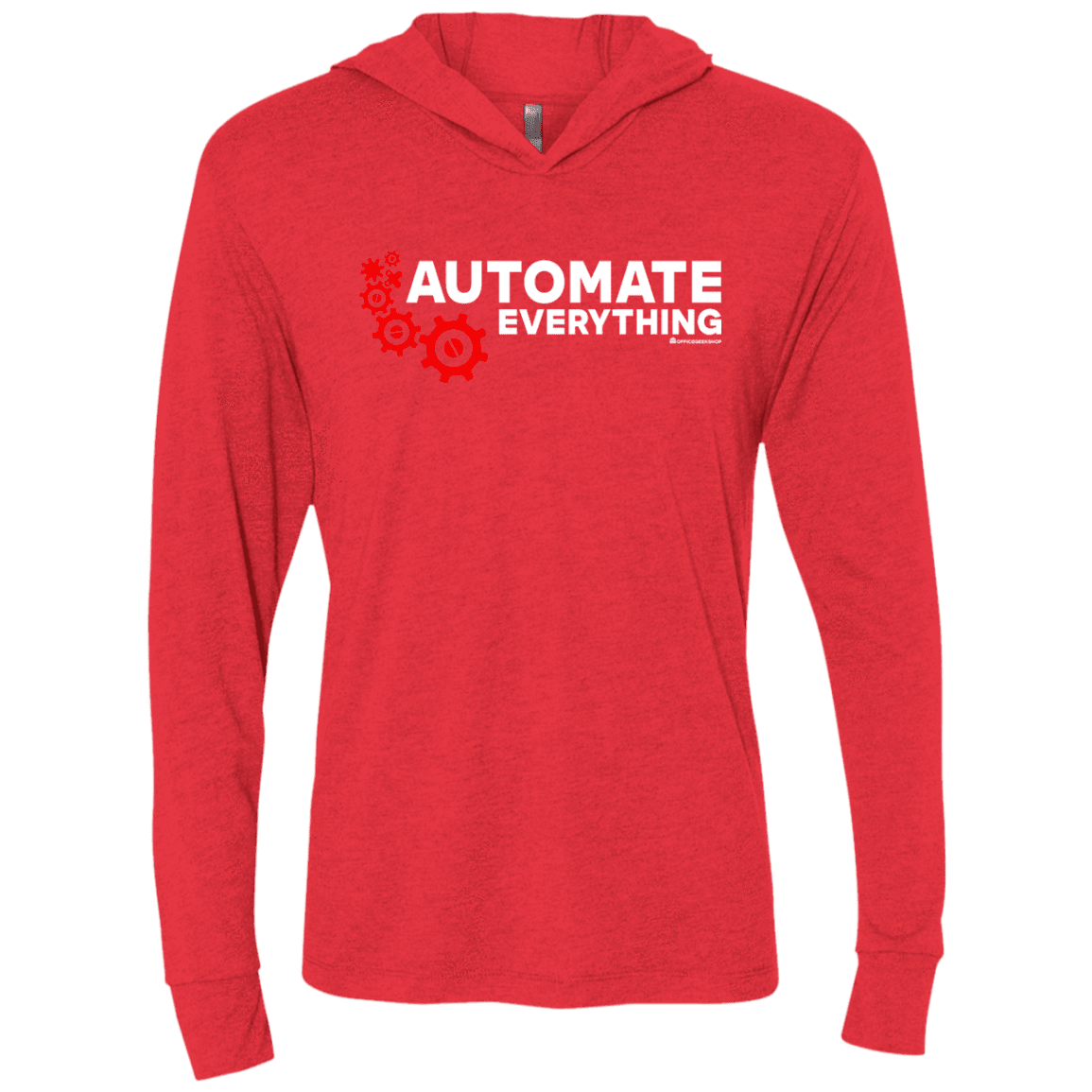 T-Shirts Vintage Red / X-Small Automate Everything Triblend Long Sleeve Hoodie Tee