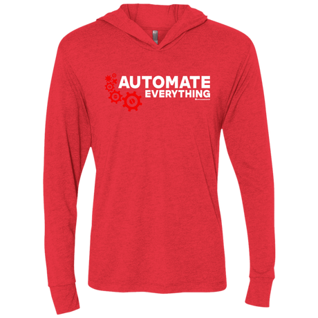 T-Shirts Vintage Red / X-Small Automate Everything Triblend Long Sleeve Hoodie Tee