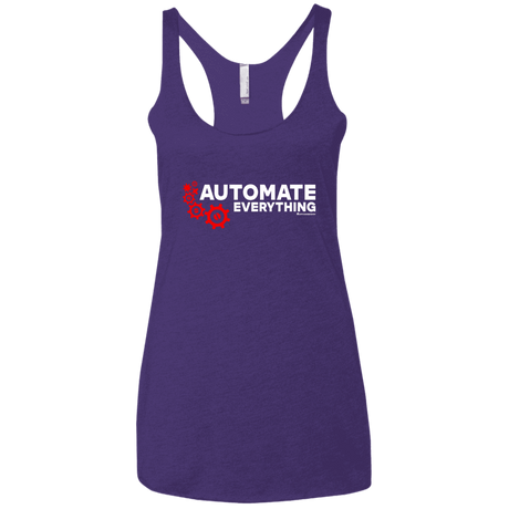 T-Shirts Purple Rush / X-Small Automate Everything Women's Triblend Racerback Tank