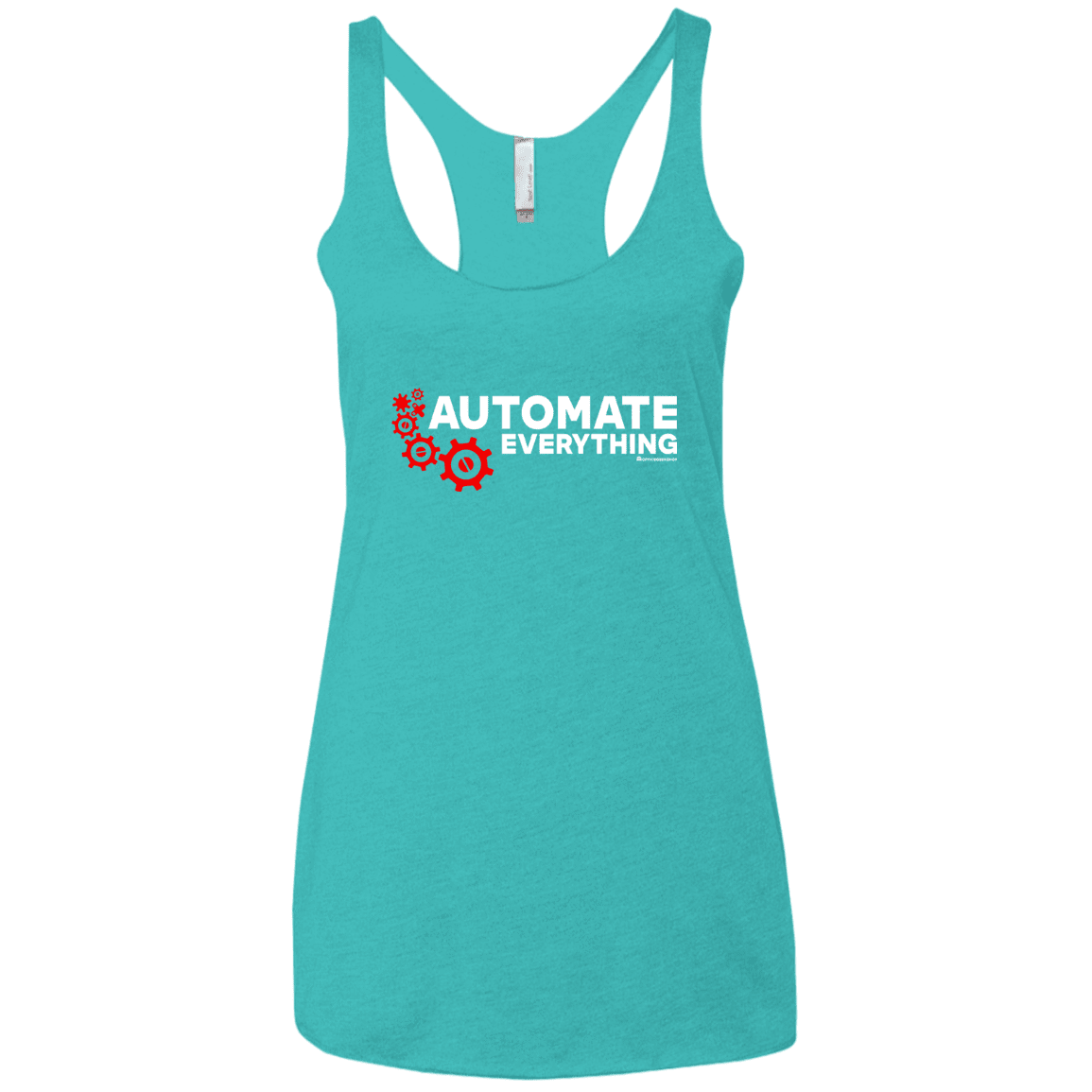 T-Shirts Tahiti Blue / X-Small Automate Everything Women's Triblend Racerback Tank