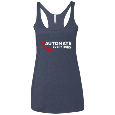 T-Shirts Vintage Navy / X-Small Automate Everything Women's Triblend Racerback Tank
