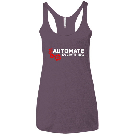 T-Shirts Vintage Purple / X-Small Automate Everything Women's Triblend Racerback Tank