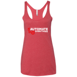 T-Shirts Vintage Red / X-Small Automate Everything Women's Triblend Racerback Tank