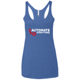 T-Shirts Vintage Royal / X-Small Automate Everything Women's Triblend Racerback Tank