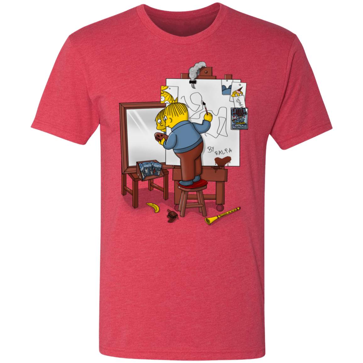 T-Shirts Vintage Red / S Autoretrato de Ralpha Men's Triblend T-Shirt
