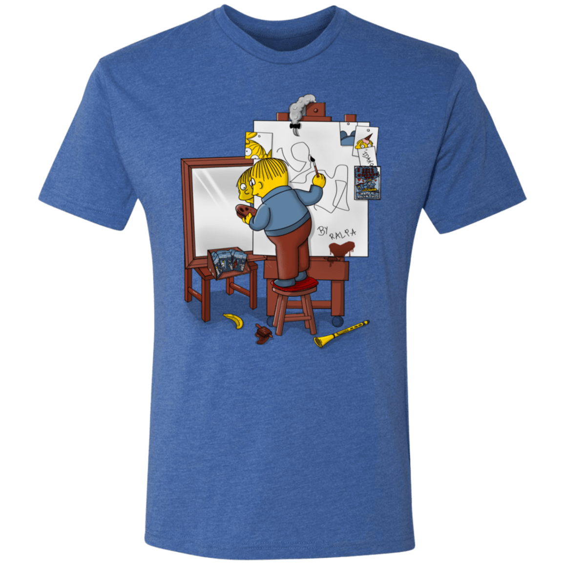 T-Shirts Vintage Royal / S Autoretrato de Ralpha Men's Triblend T-Shirt