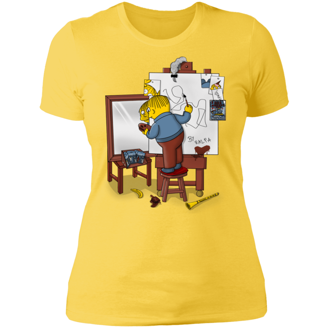 T-Shirts Vibrant Yellow / S Autoretrato de Ralpha Women's Premium T-Shirt