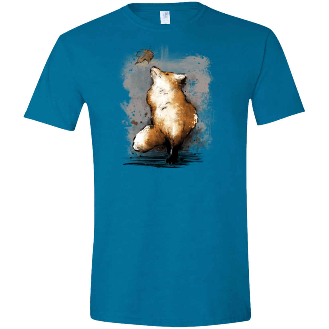 T-Shirts Antique Sapphire / S Autumn Fox Men's Semi-Fitted Softstyle