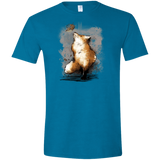 T-Shirts Antique Sapphire / S Autumn Fox Men's Semi-Fitted Softstyle
