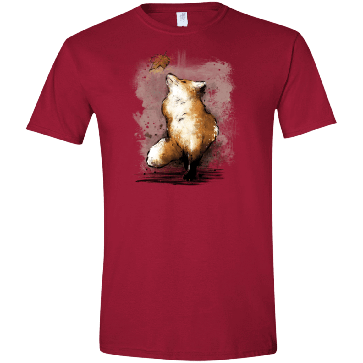 T-Shirts Cardinal Red / S Autumn Fox Men's Semi-Fitted Softstyle
