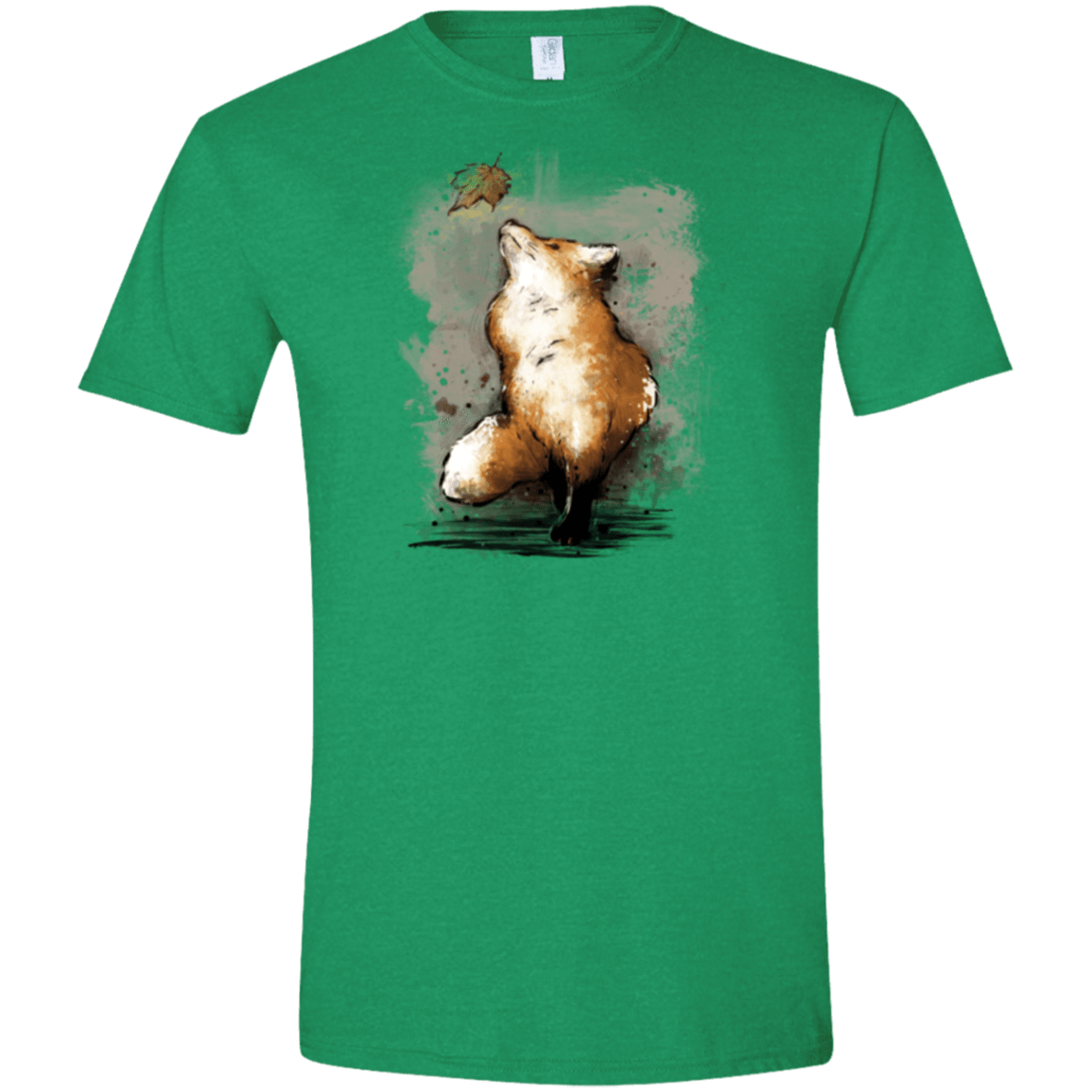 T-Shirts Heather Irish Green / S Autumn Fox Men's Semi-Fitted Softstyle