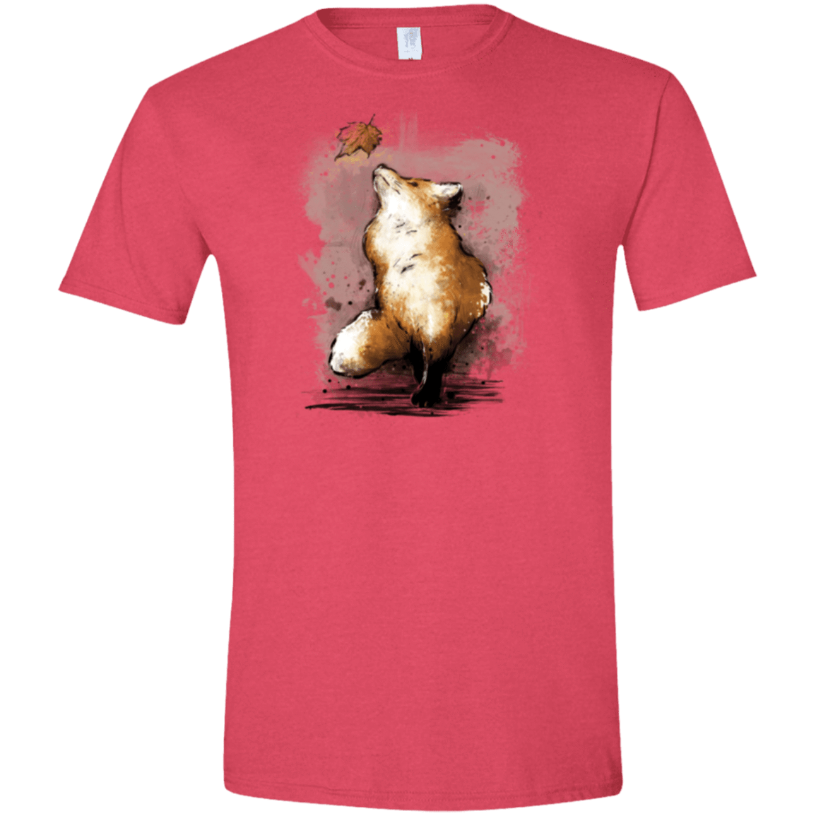 T-Shirts Heather Red / S Autumn Fox Men's Semi-Fitted Softstyle