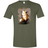 T-Shirts Military Green / S Autumn Fox Men's Semi-Fitted Softstyle