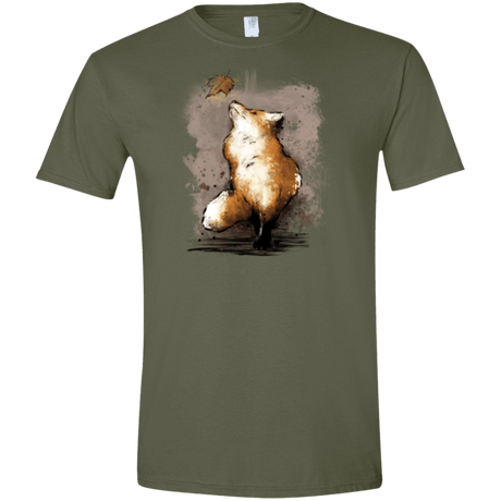 T-Shirts Military Green / S Autumn Fox Men's Semi-Fitted Softstyle