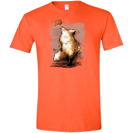 T-Shirts Orange / S Autumn Fox Men's Semi-Fitted Softstyle