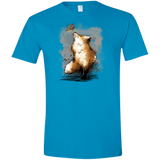 T-Shirts Sapphire / S Autumn Fox Men's Semi-Fitted Softstyle