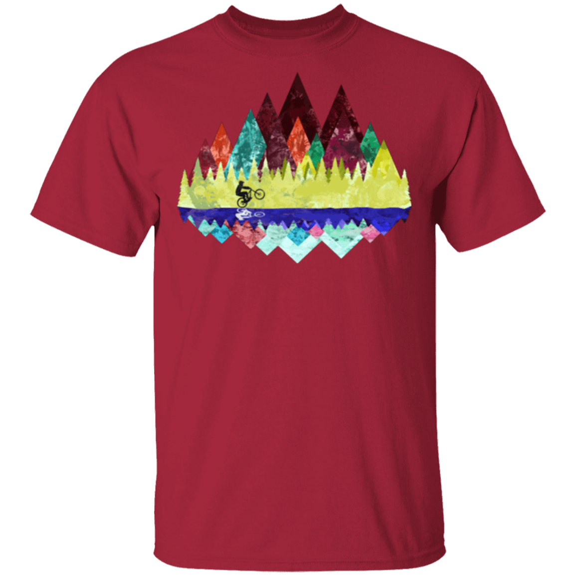 T-Shirts Cardinal / S Autumn Mountain Bike Ride T-Shirt