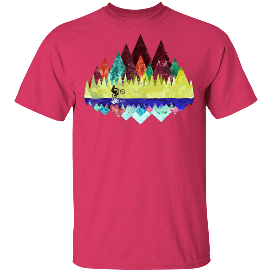 T-Shirts Heliconia / S Autumn Mountain Bike Ride T-Shirt