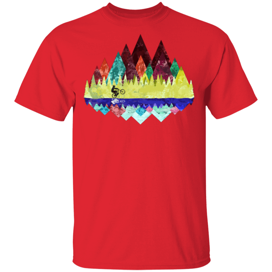 T-Shirts Red / S Autumn Mountain Bike Ride T-Shirt