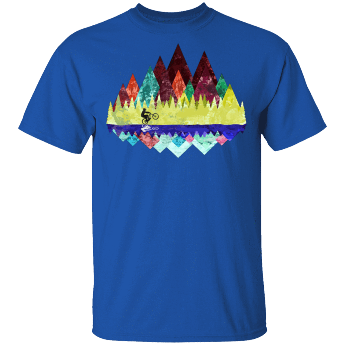 T-Shirts Royal / S Autumn Mountain Bike Ride T-Shirt