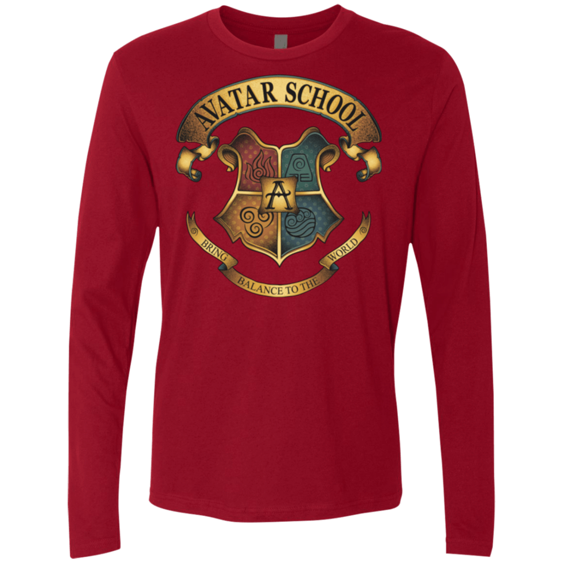 T-Shirts Cardinal / Small Avatar School (2) Men's Premium Long Sleeve