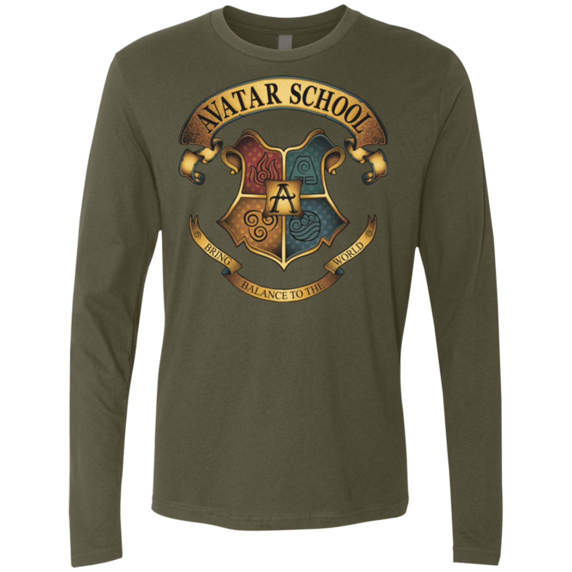 T-Shirts Military Green / Small Avatar School (2) Men's Premium Long Sleeve