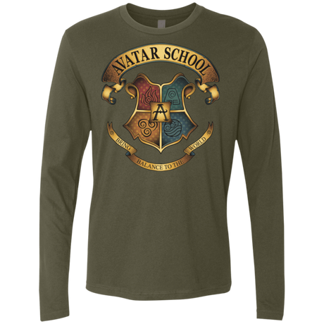 T-Shirts Military Green / Small Avatar School (2) Men's Premium Long Sleeve