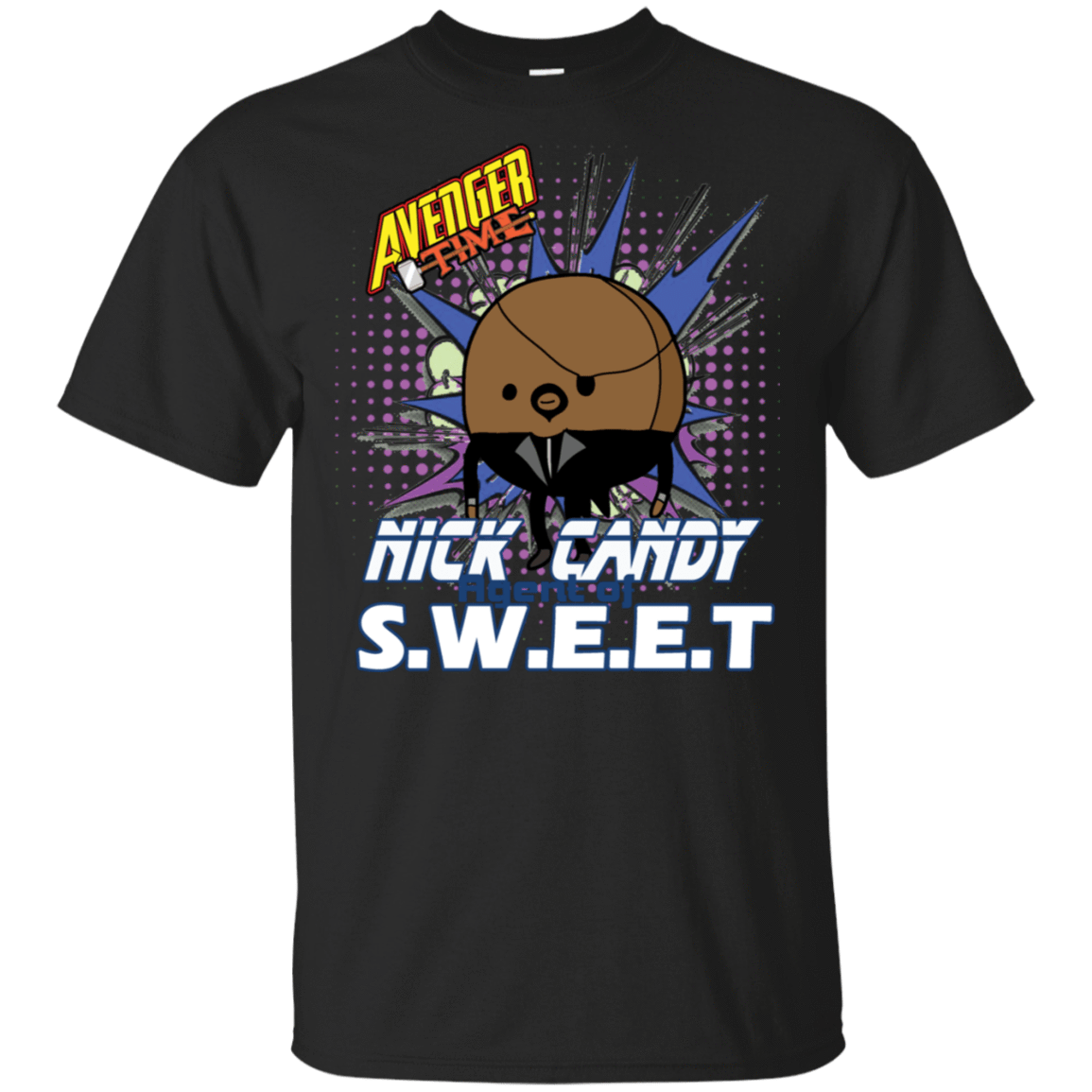 T-Shirts Black / S Avenger Time Nick Candy T-Shirt
