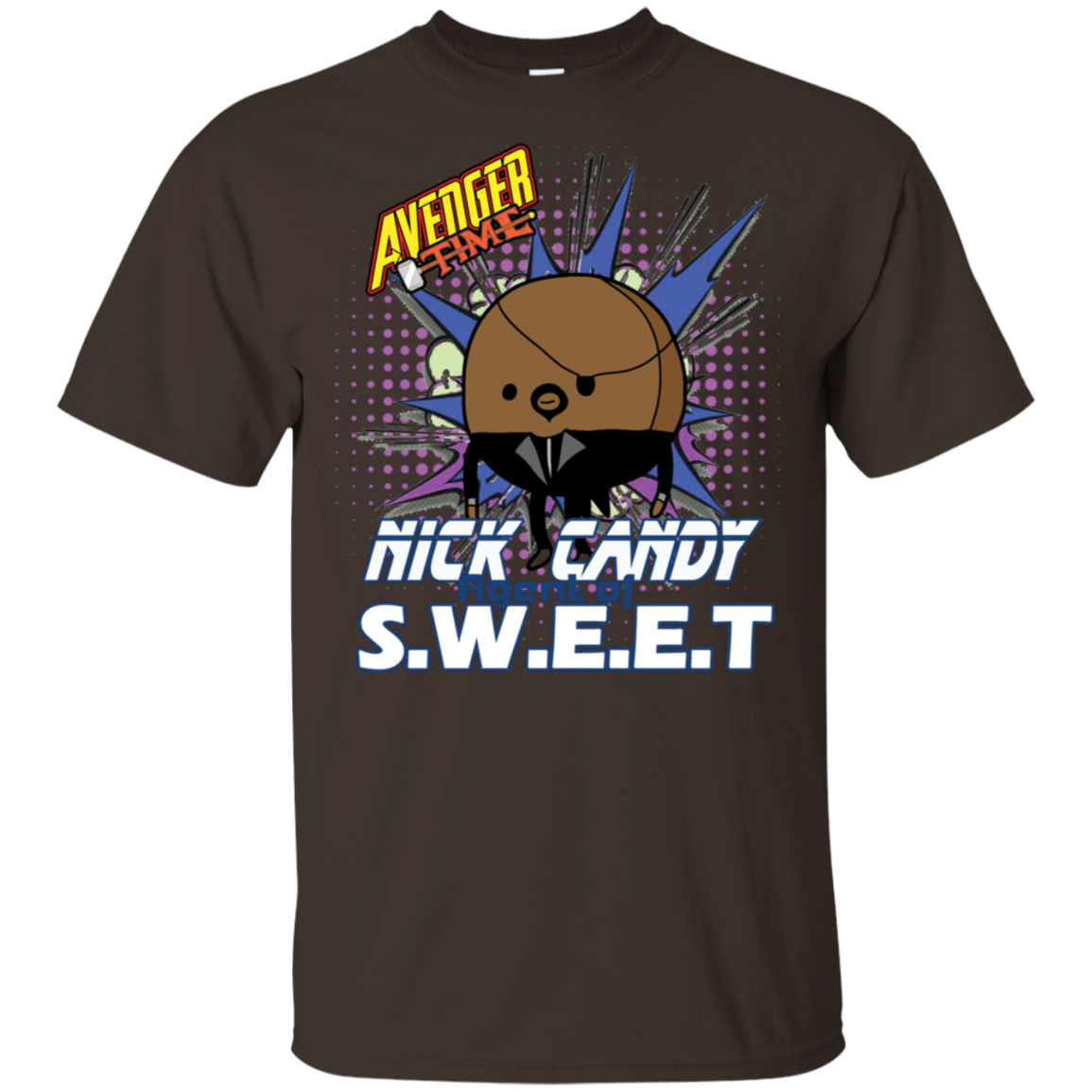T-Shirts Dark Chocolate / S Avenger Time Nick Candy T-Shirt