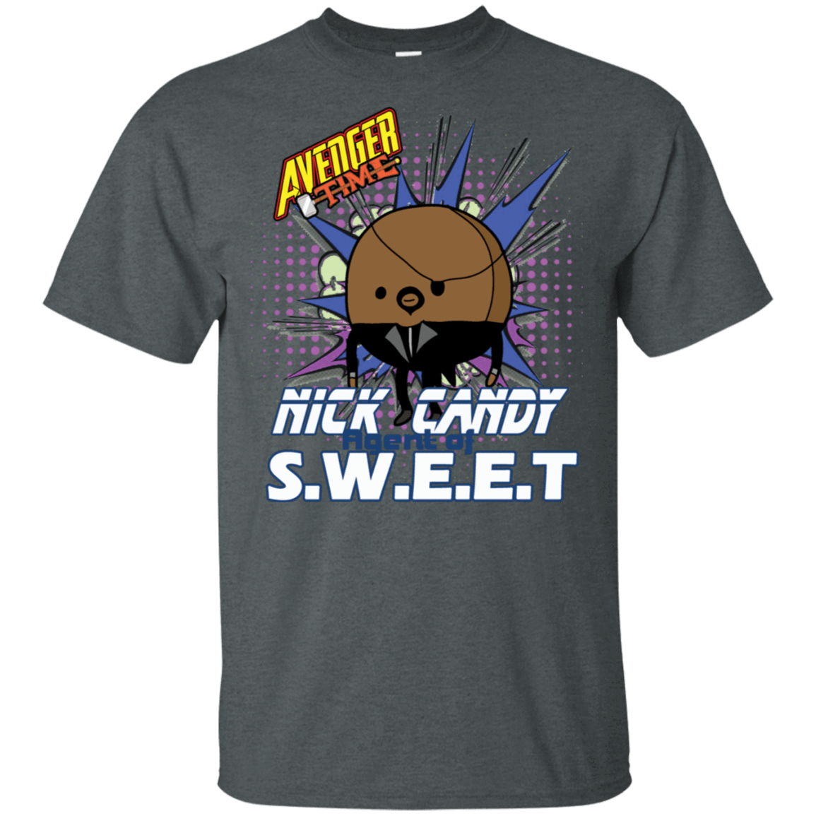 T-Shirts Dark Heather / S Avenger Time Nick Candy T-Shirt