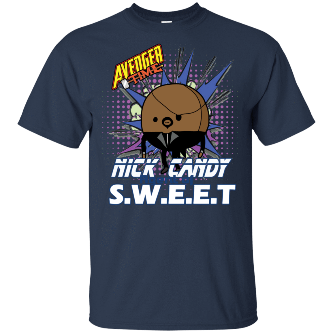 T-Shirts Navy / S Avenger Time Nick Candy T-Shirt