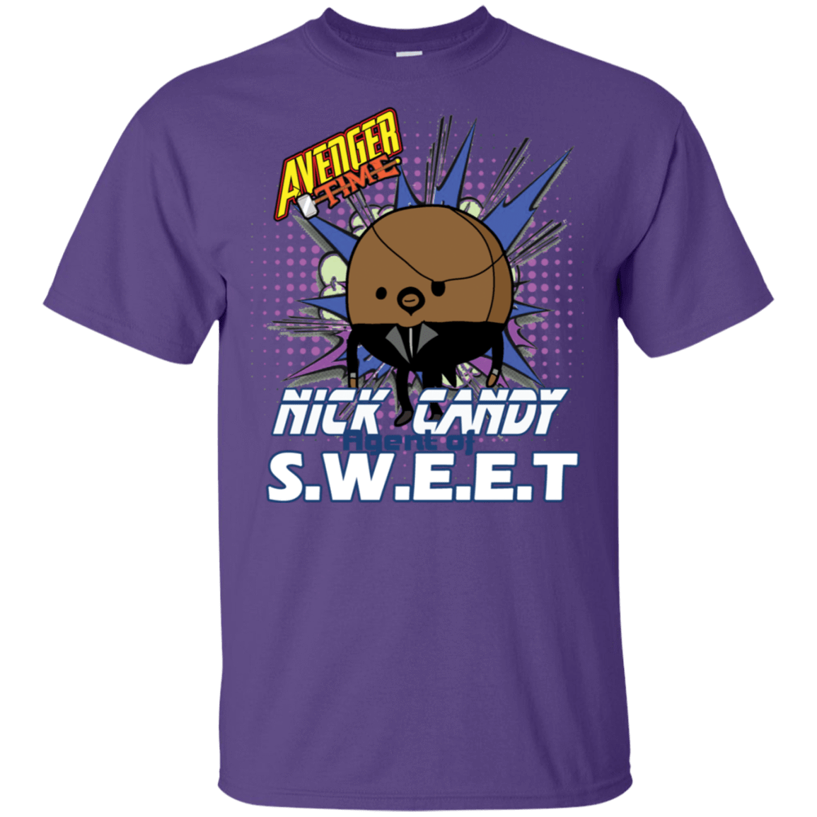 T-Shirts Purple / S Avenger Time Nick Candy T-Shirt